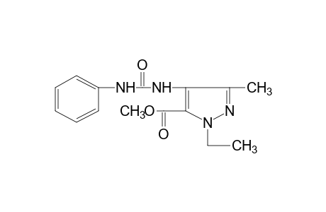 1-ethyl-3-methyl-4-(3-phenylureido)pyrazole-5-carboxylic acid, methyl ester