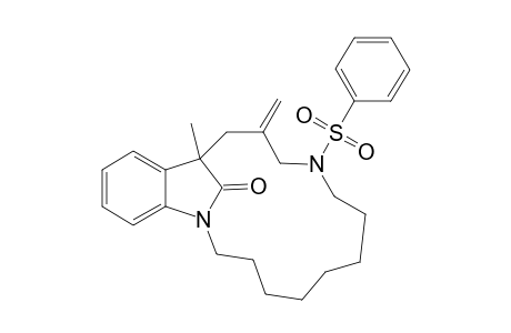 12-Methylene-14-methyl-10-(phenylsulfonyl)-1,10-diazatricyclo[10.8.1.0(15,20)]heneicosane-15,17,19-trien-21-one
