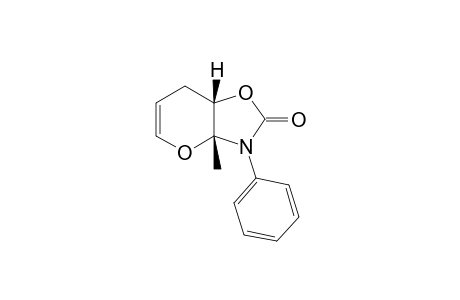 (3aR*,7aS*)-3a-Methyl-3-phenyl-3,3a,7,7a-tetrahydro-2H-pyrano-[2,3-d]oxazol-2-one