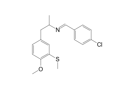 1-(4-Chlorophenyl)-N-(1-[4-methoxy-3-methylthiophenyl]propan-2-yl)methanimine