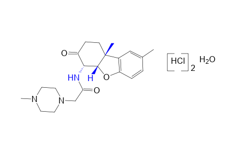 N-(8,9bbeta-dimethyl-1,2,3,4,4abeta,9b-hexahydro-3-oxo-4a-dibenzofuranyl)-4-methyl-1-piperazineacetamide, dihydrochloride, monohydrate