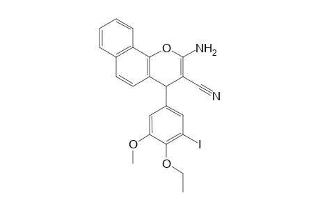 2-Amino-4-(3-iodo-4-ethoxy-5-methoxyphenyl)-4H-naphtho(1,2-b)pyran-3-carbonitrile