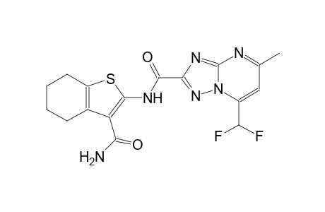 N-[3-(aminocarbonyl)-4,5,6,7-tetrahydro-1-benzothien-2-yl]-7-(difluoromethyl)-5-methyl[1,2,4]triazolo[1,5-a]pyrimidine-2-carboxamide