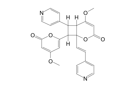 2-Oxabicyclo[4.2.0]oct-4-en-3-one, rel-(1R,6S,7S,8S)-5-methoxy-7-(4-pyridyl)-8-(4-methoxy-2-oxo-2H-pyran-6-yl)-1-[(E)-2-(4-pyridyl)ethenyl]-