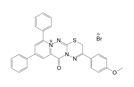 3-(4-Methoxyphenyl)-6-oxo-8,10-diphenyl-2H,6H-pyrido[2,1-f][1,3,4]thiadiazino[2,3-c][1,2,4]triazin-11-ium bromide