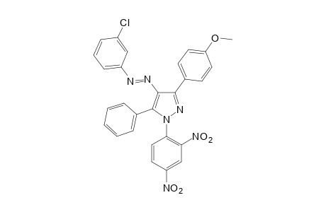 4-[(m-chlorophenyl)azo]-1-(2,4-dinitrophenyl)-3-(p-methoxyphenyl)-5-phenylpyrazole