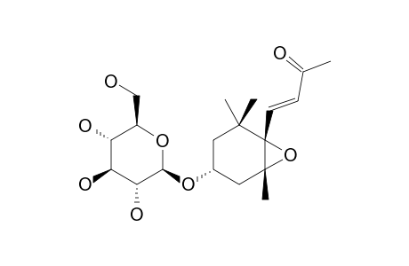 EUODIONOSIDE-A;(3-R,5-R,6-S,7-E)-MEGASTIGMAN-7-EN-5,6-EPOXY-3-OL-9-ONE-3-O-BETA-D-GLUCOPYRANOSIDE