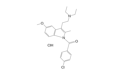 1-(p-chlorobenzoyl)-3-[2-(diethylamino)ethyl]-5-methoxy-2-methylindole, monohydrochloride