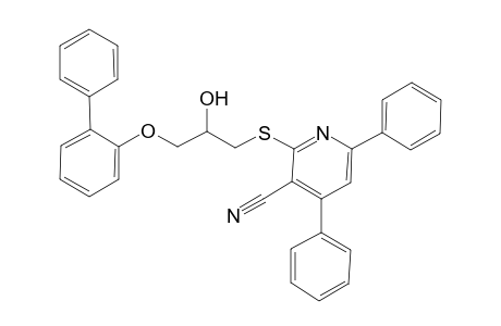 2-{[3-([1,1'-Biphenyl]-2-yloxy)-2-hydroxypropyl]sulfanyl}-4,6-diphenylnicotinonitrile