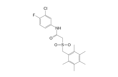 3'-chloro-4'-fluoro-2-[(2,3,4,5,6-pentamethylbenzyl)sulfonyl]acetanilide