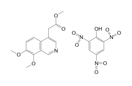 7,8-dimethoxy-4-isoquinolineacetic acid, methyl ester, picrate