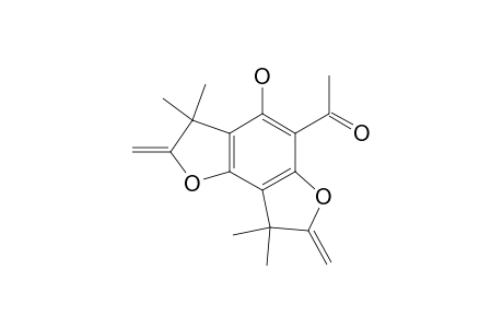 1-(2,8-DIYLIDENE-5-HYDROXY-2,3,8,9-TETRAHYDRO-3,3,9,9-TETRAMETHYLBENZO-[1,2-B:3,4-B']-DIFURAN-6-YL)-ETHANONE