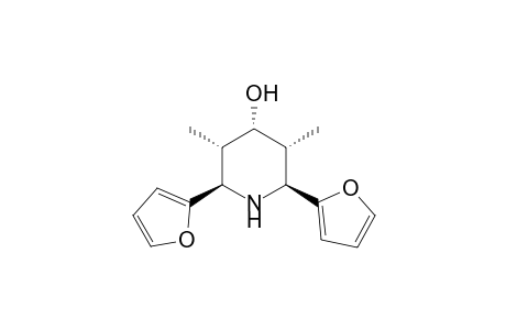 (2R*,3S*,4S*,5R*,6S*)-2,6-Di-2-furyl-3,5-dimethylpiperidin-4-ol