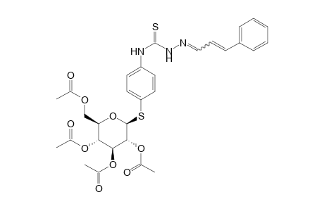 cinnamaldehyde, 4-[p-(beta-D-glucosylthio)phenyl]-3-thiosemicarbazone, tetraacetate