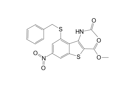 3-Acetamido-4-(benzylthio)-6-nitro-benzothiophene-2-carboxylic acid methyl ester