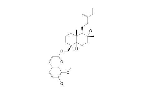 FOKIHODGIN_I;8-ALPHA-HYDROXYLABDA-13-(16),14-DIEN-19-YL_(Z)-FERULATE