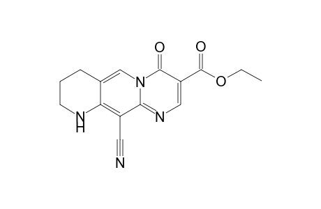 4H-Pyrimido[1,2-g]-1,6-naphthyridine-3-carboxylic acid, 7,8,9,10-tetrahydro-11-cyano-4-oxo-, ethyl ester