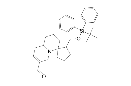 7'-Formyl-2-[(t-butyldiphenylsilyl)oxymethyl]-1',2',3',6',9',9a'-hexahydrospiro[cyclopentane-1,4'-quinolizine