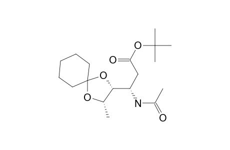 T-Butyl (3S,4R,5S)-3-acetamido-4,5-(cyclohexylidenedioxy)-hexanote