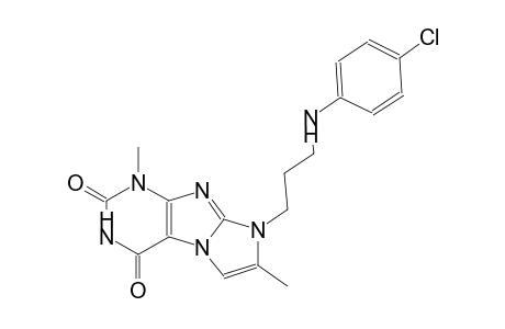 1H-imidazo[2,1-f]purine-2,4(3H,8H)-dione, 8-[3-[(4-chlorophenyl)amino]propyl]-1,7-dimethyl-