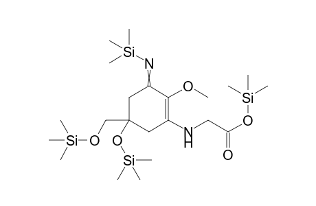Trimethylsilyl 2-[[2-methoxy-3-trimethylsilylimino-5-trimethylsilyloxy-5-(trimethylsilyloxymethyl)cyclohexen-1-yl]amino]acetate