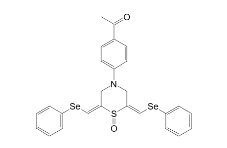 (2E,6E)-2,6-Bis[(phenylselanyl)methylidene]-N-(4-acetylphenyl)thiomorpholine 1-oxide
