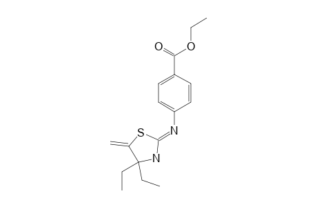 p-[(4,4-diethyl-5-methylene-2-thiazolidinylidene)amlno]benzoic acid, ethyl ester
