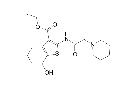 7-Hydroxy-2-[(2-piperidinoacetyl)amino]-4,5,6,7-tetrahydrobenzothiophene-3-carboxylic acid ethyl ester