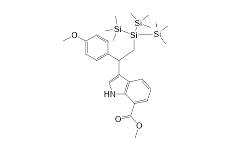 Methyl 3-(2-(1,1,1,3,3,3-hexamethyl-2-(trimethylsilyl)trisilan-2-yl)-1-(4-methoxyphenyl)ethyl)-1H-indole-7-carboxylate