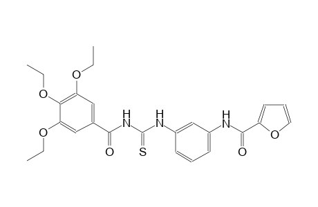 N-[3-({[(3,4,5-triethoxybenzoyl)amino]carbothioyl}amino)phenyl]-2-furamide