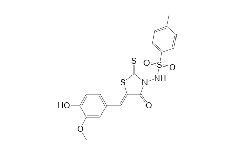 N-[(5Z)-5-(4-hydroxy-3-methoxybenzylidene)-4-oxo-2-thioxo-1,3-thiazolidin-3-yl]-4-methylbenzenesulfonamide