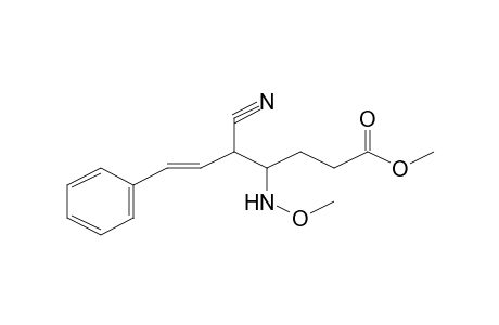 5-Cyano-4-methoxyamino-7-phenyl-hept-6-enoic acid, methyl ester