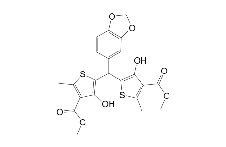 5-[1,3-benzodioxol-5-yl-(3-hydroxy-4-methoxycarbonyl-5-methyl-2-thiophenyl)methyl]-4-hydroxy-2-methyl-3-thiophenecarboxylic acid methyl ester