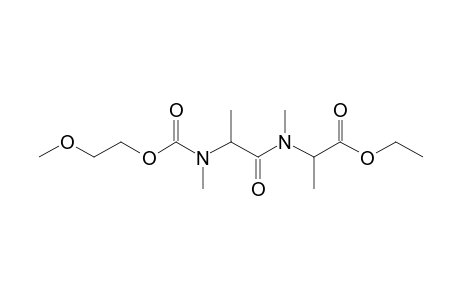 Alanylalanine, N,N'-dimethyl-N'-(2-methoxyethoxycarbonyl)-, ethyl ester