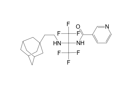 N-[1-(2-Adamantan-1-yl-ethylamino)-2,2,2-trifluoro-1-trifluoromethyl-ethyl]-nicotinamide