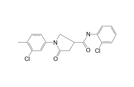 Pyrrolidine-3-carboxamide,1-(3-chloro-4-methylphenyl)-N-(2-chlorophenyl)-5-oxo-