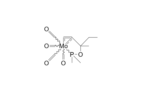 Tetracarbonyl (/.eta.-2/-1-ethyl-1-methyl-2-propen-1-yl-dimethylphosphinite-P) molybdenum isomer 1