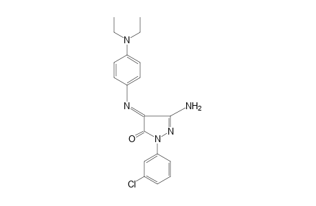 3-amino-1-(m-chlorophenyl)-4-[p-(diethylamino)phenylimino]-2-pyrazolin-5-one