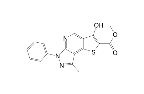 2-Methoxycarbonyl-3-hydroxy-6-phenyl-8-methylpyrazolo[3,4-b]thieno[2,3-d]pyridine