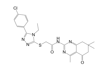 acetamide, 2-[[5-(4-chlorophenyl)-4-ethyl-4H-1,2,4-triazol-3-yl]thio]-N-(5,6,7,8-tetrahydro-4,7,7-trimethyl-5-oxo-2-quinazolinyl)-