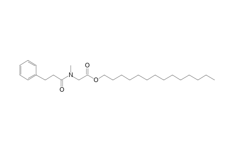 Sarcosine, N-(3-phenylpropionyl)-, tetradecyl ester