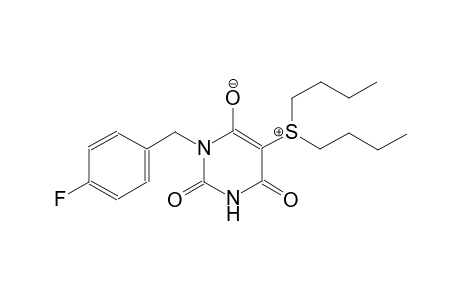 5-(dibutylsulfonio)-3-(4-fluorobenzyl)-2,6-dioxo-1,2,3,6-tetrahydro-4-pyrimidinolate