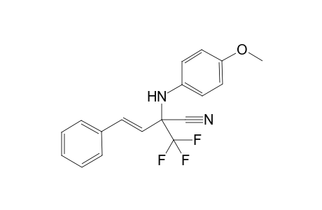 (E)-2-((4-Methoxyphenyl)amino)-4-phenyl-2-(trifluoromethyl)but-3-enenitrile