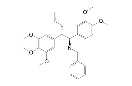 (-)-(1S,2S)-N-benzyl-1-(3,4-dimethoxyphenyl)-2-(3,4,5-trimethoxyphenyl)-4-pentenylamine