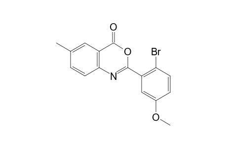 2-(2-bromo-5-methoxyphenyl)-6-methyl-4H-3,1-benzoxazin-4-one