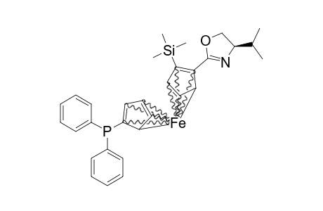 1-Diphenylphosphino-1'-[R-4-isopropyl-2,5-oxazolinyl]-2'-(Rp)-(trimethylsilyl)-ferrocene