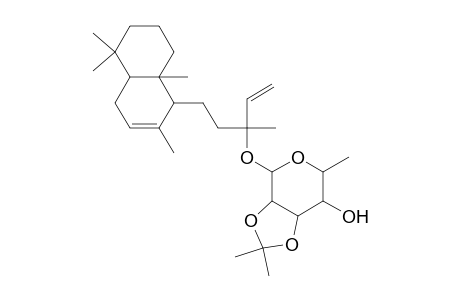 Labda-7,14-dien-13(r)-ol-.alpha.-l-rhamnopyranoside 2,3-o-isopropylidene derivative