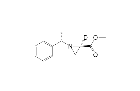 Methyl (+)-(2R,1'S)-1-(1-Phenylethyl)(2-deuterio)aziridine-2-carboxylate