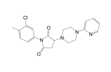 1-(3-chloro-4-methylphenyl)-3-[4-(2-pyridinyl)-1-piperazinyl]-2,5-pyrrolidinedione