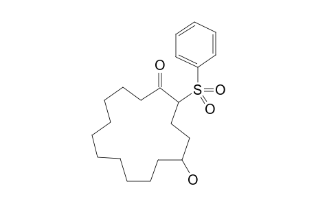 5-Hydroxy-2-(phenylsulfonyl)cyclopentadecanone